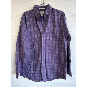 Mens LL Bean Med Traditional Fit Button Up sz med